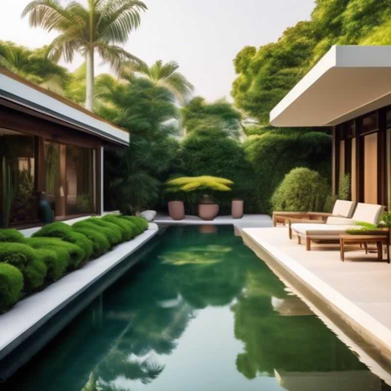 A charming small garden landscape, showcasing the potential for creating a beautiful and functional outdoor space in a limited area.