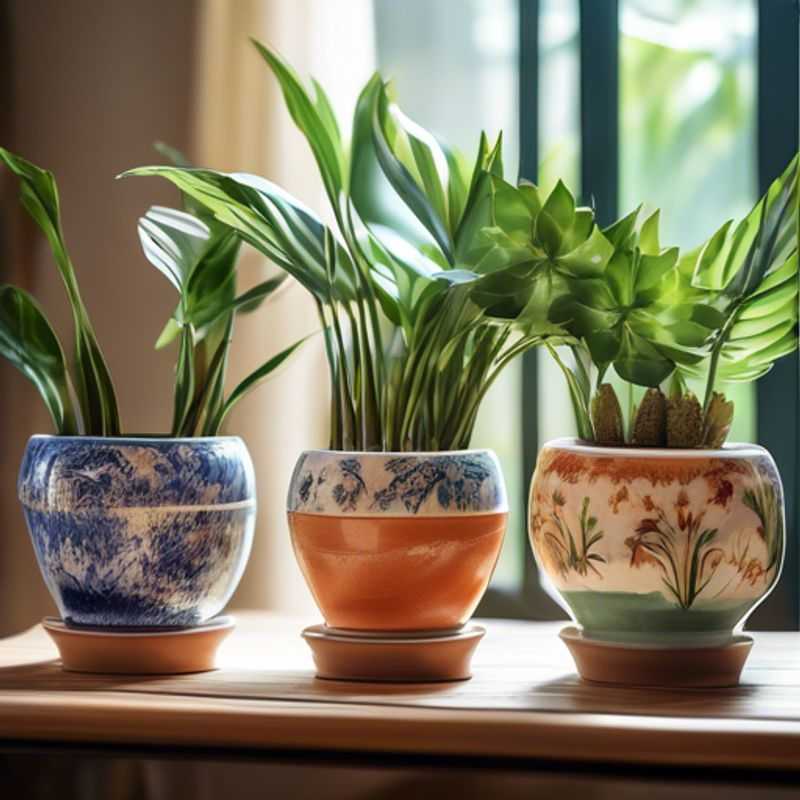 Vaso de cerâmica para plantas de interior -