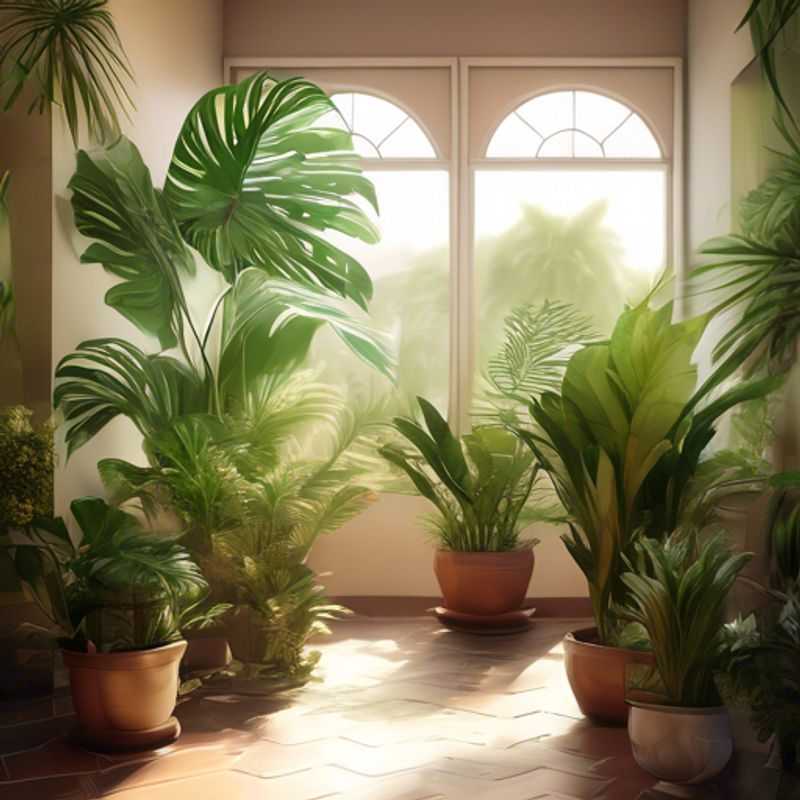 A lush collection of houseplants, ready to brighten up your home.
