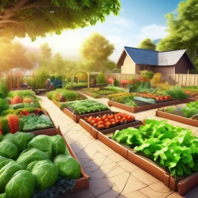 Huerto de vegetales en el patio trasero