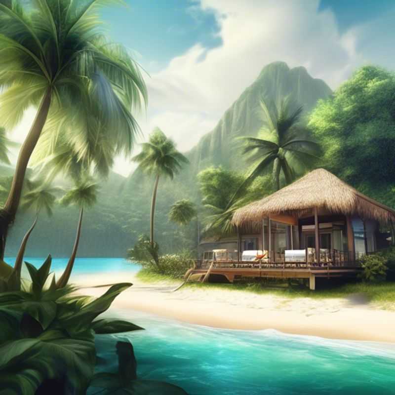 Paysage tropical luxuriant, idéal pour un jardin exotique.
