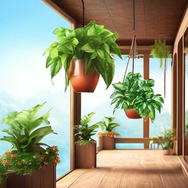 A collection of hanging house plants, showcasing their lush foliage and vibrant colors.