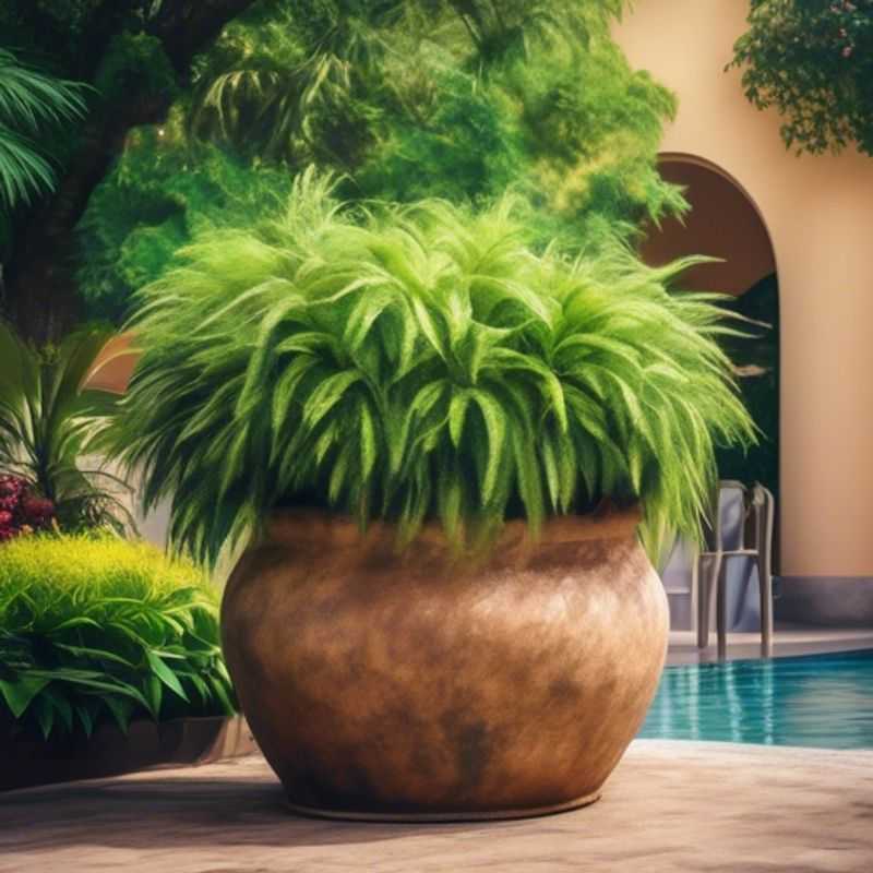 Large artificial outdoor plants in pots, adding lush greenery to your outdoor space.