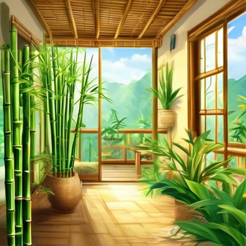 A variety of bamboo houseplants, showcasing different species and growth habits.
