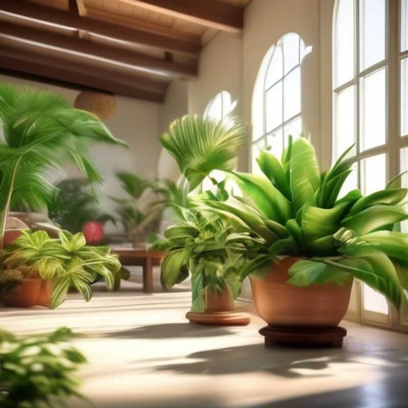 Assortment of common houseplants, including various species and sizes.