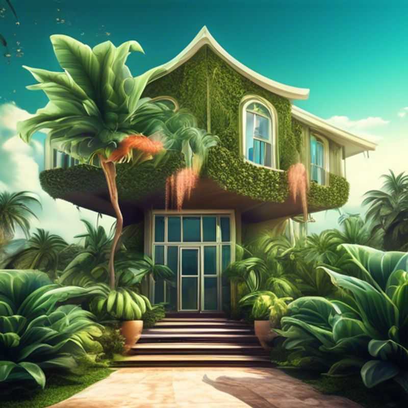 Large houseplants adding a touch of green to a home interior.