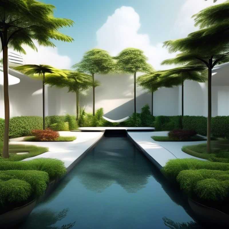 A lush and inviting home garden, showcasing vibrant flowers, green foliage, and a peaceful atmosphere.