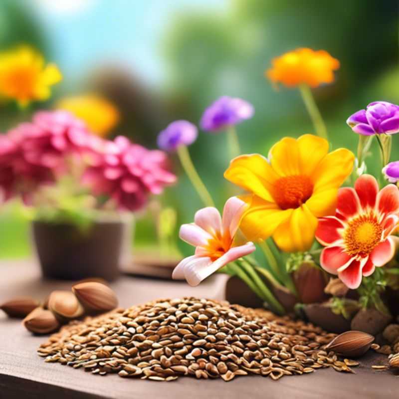 A colorful variety of flower seeds in a packet, ready for planting in a home garden.