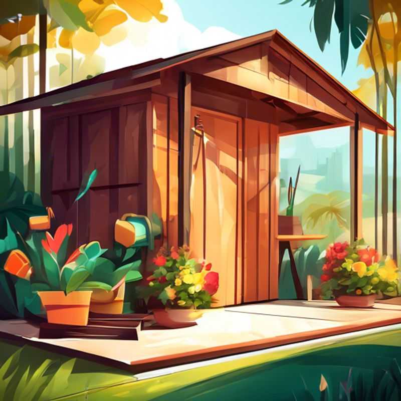 A modern, well-equipped garden gym shed, ready to transform your outdoor space into a fitness haven.