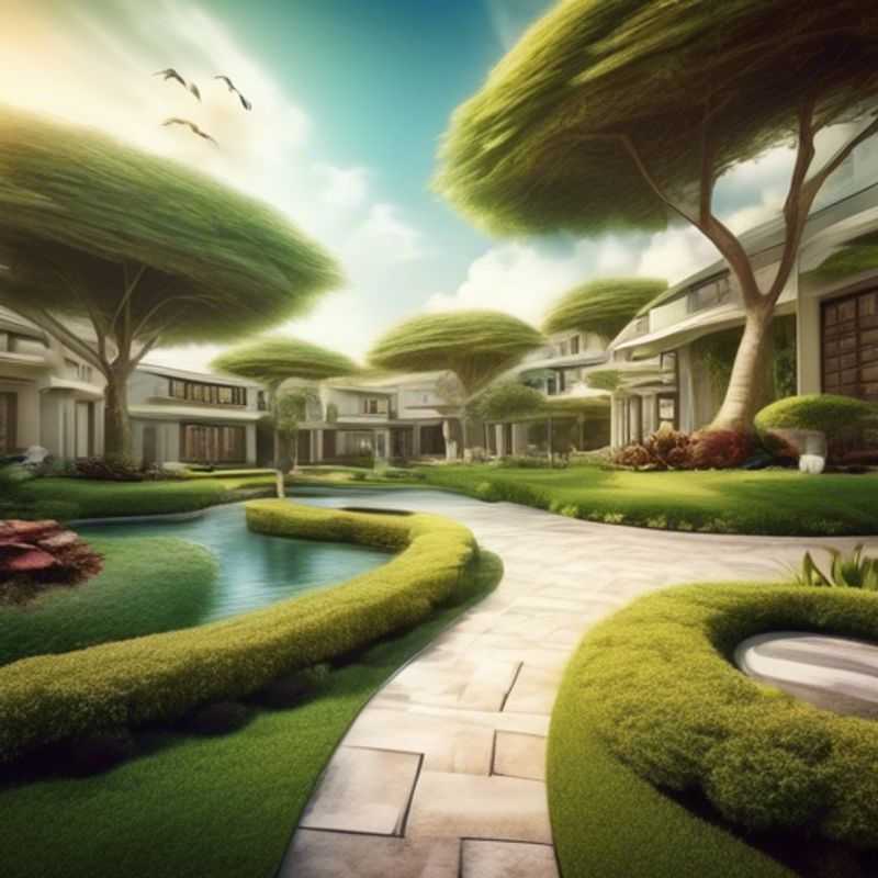 A beautifully landscaped front garden.