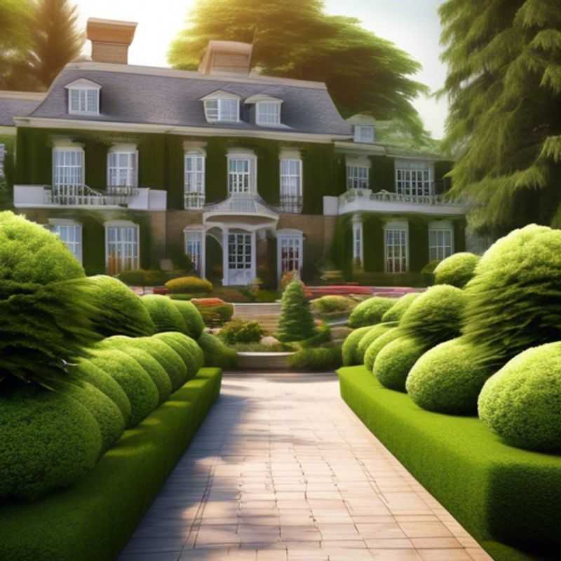 A vibrant collection of evergreen shrubs, perfect for enhancing the curb appeal of your home.