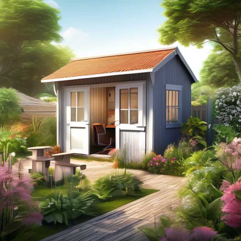 A cozy garden shed office, perfect for remote work or creative pursuits.