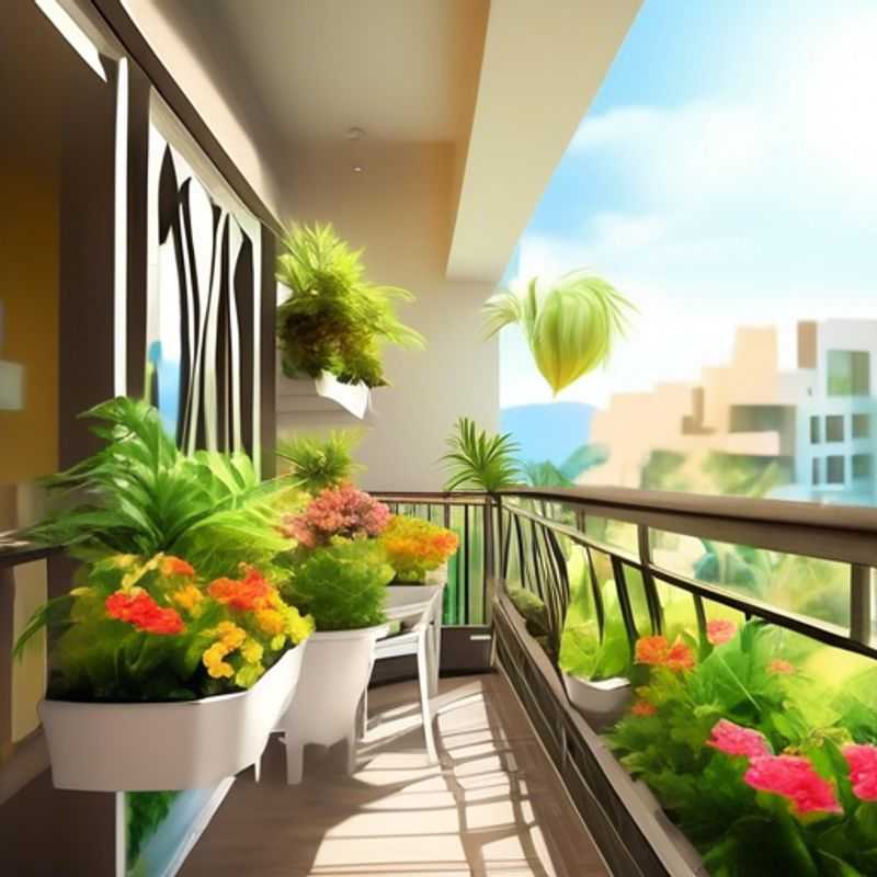 A vibrant balcony garden bursting with life, showcasing the potential of vertical gardening.