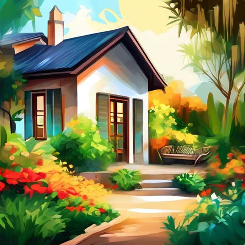 Uma bela casa pequena com jardim, perfeita para quem busca um lar aconchegante e com espaço para relaxar ao ar livre.