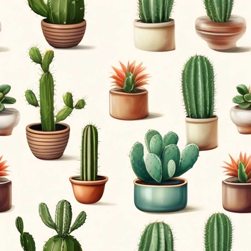Verschillende soorten cactussen als kamerplanten