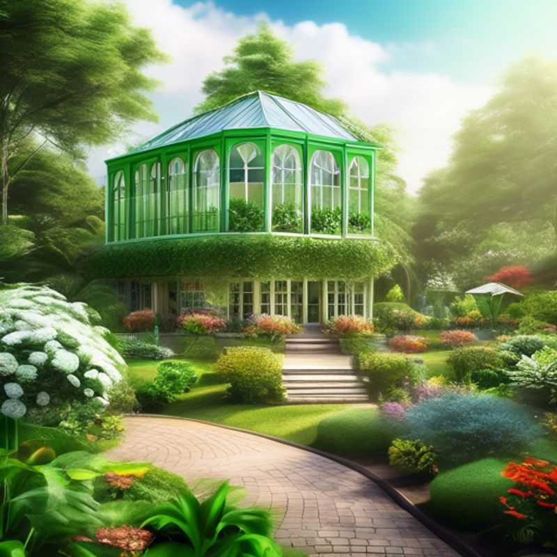 Une serre de jardin verte