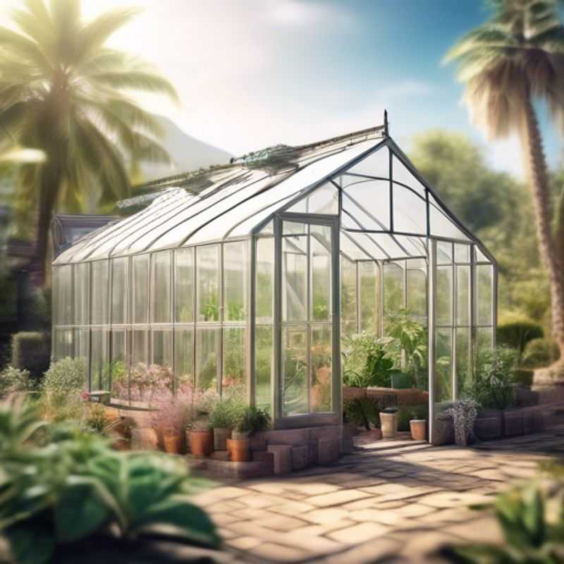 A close-up of a compact greenhouse kit, ready for assembly and gardening.