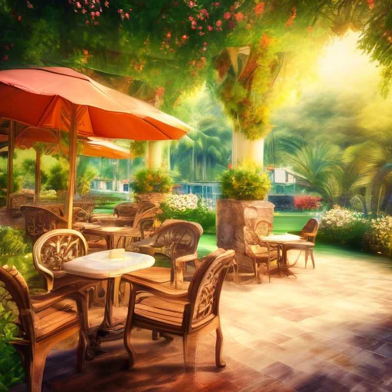 A cozy garden seating area, perfect for relaxing and enjoying the outdoors.