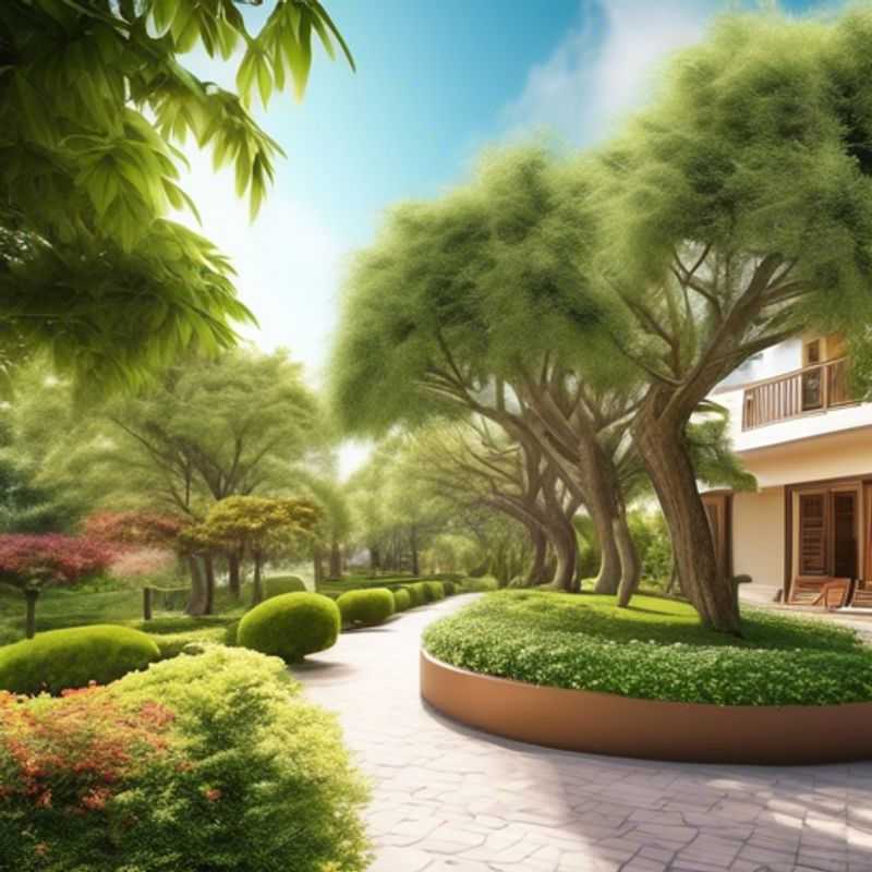 A variety of trees suitable for home gardens.
