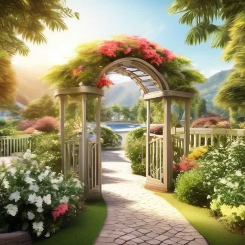 Um pérgola de jardim, um toque de elegância para o seu espaço ao ar livre.