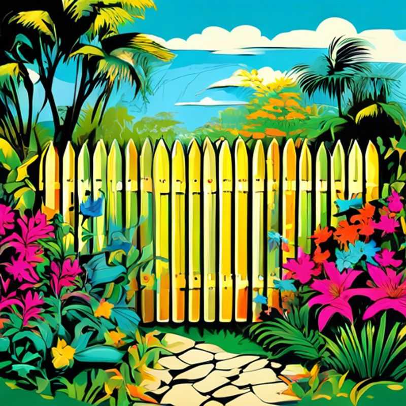 Cerca decorativa de jardim para melhorar a estética do seu espaço verde.