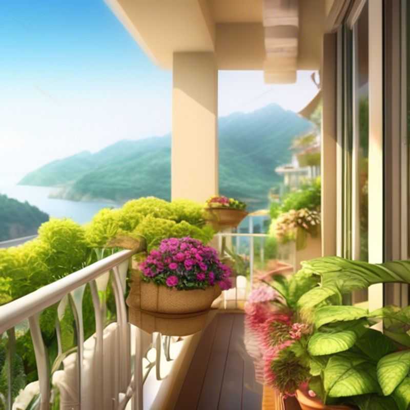 A vibrant balcony garden bursting with life, showcasing the potential of vertical gardening.