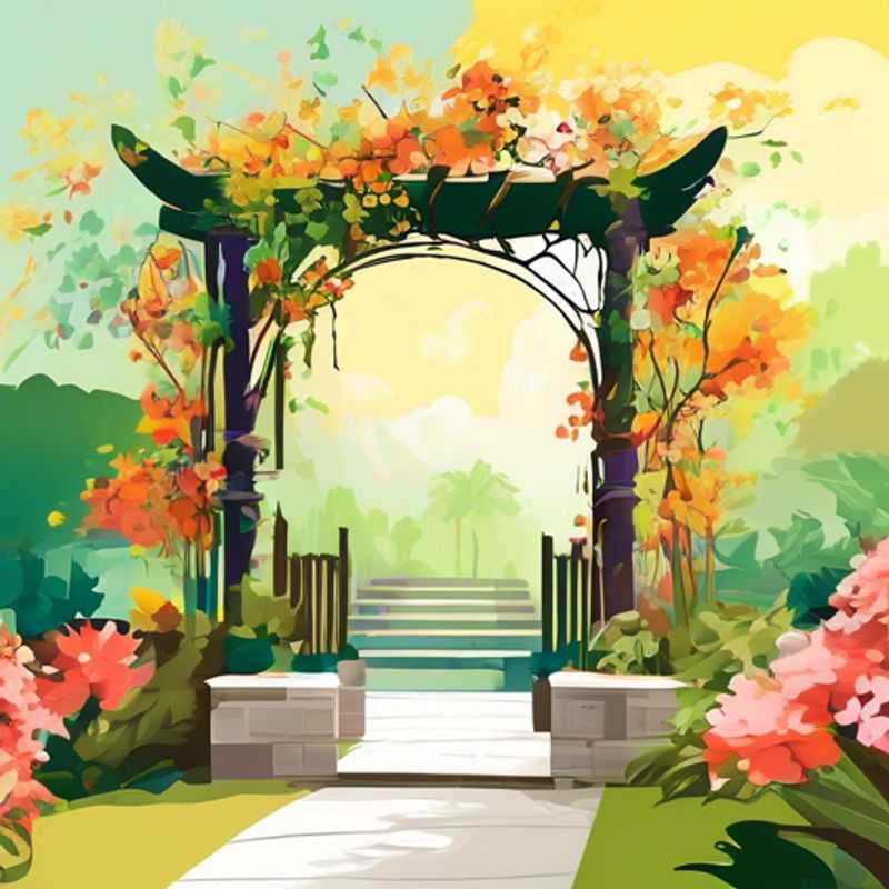 Um pérgola de jardim, um toque de elegância para o seu espaço ao ar livre.