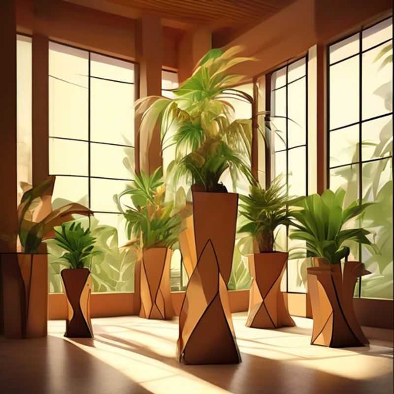 A variety of indoor plant stands, showcasing different styles and materials.