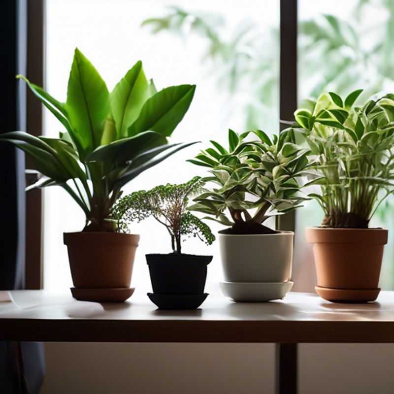 Repotting an indoor plant.