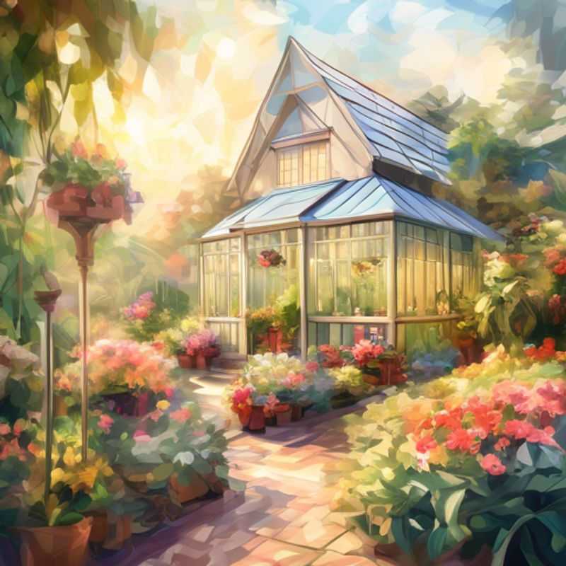 A Little Cottage Company Greenhouse, showcasing its charming design and potential for cultivating plants.