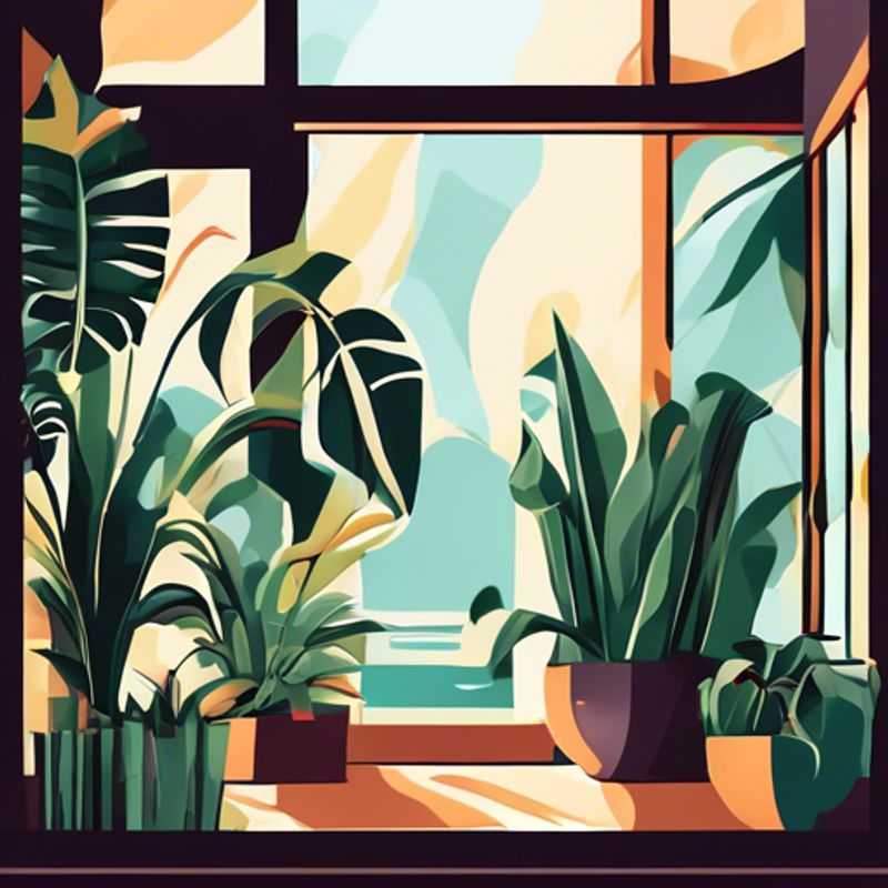 Plantas de interior em um ambiente doméstico aconchegante.