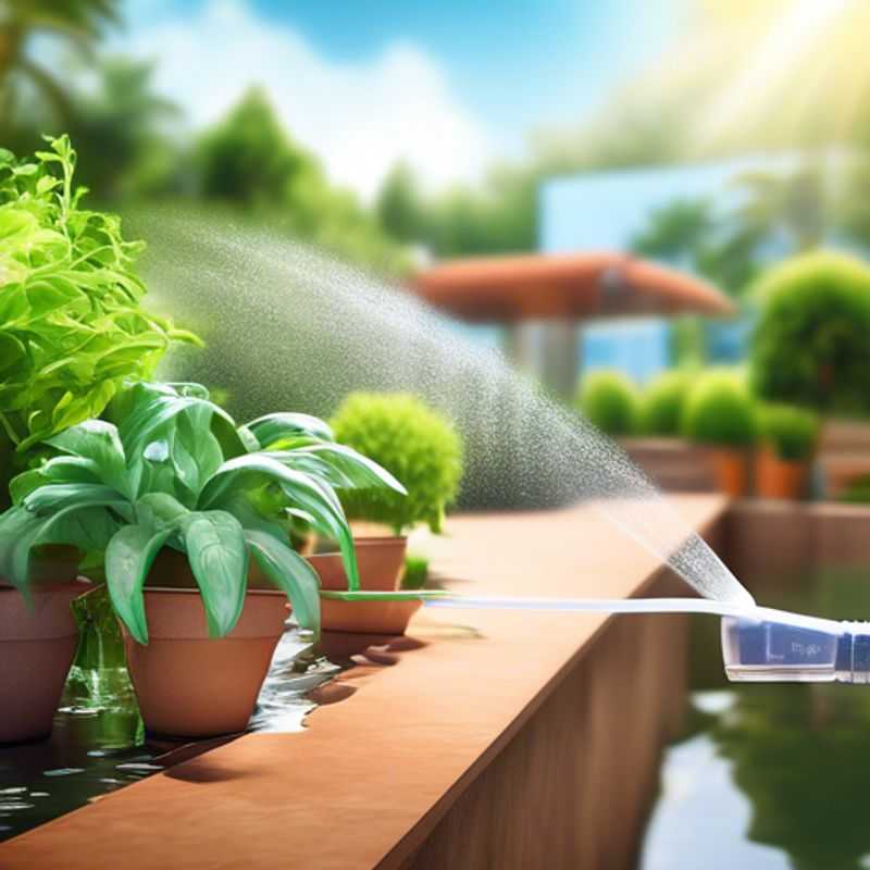 A close-up of a self-watering system for plants, showcasing the reservoir, wicking material, and plant pot.