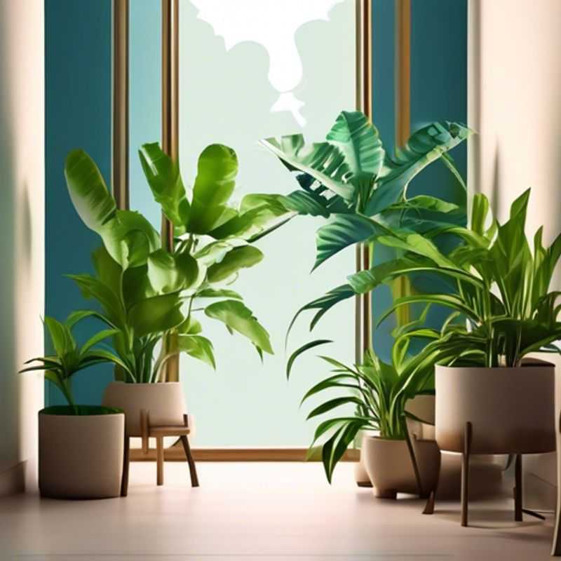 A lush collection of houseplants, ready to brighten up your home.