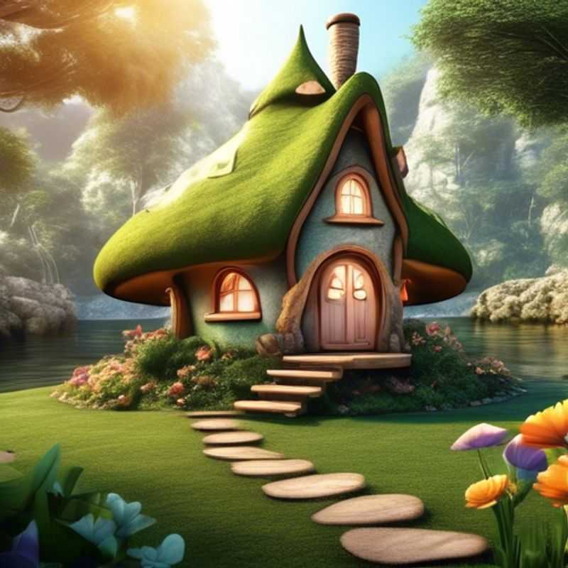 Considere o tamanho e a escala da casa de fadas para o seu espaço