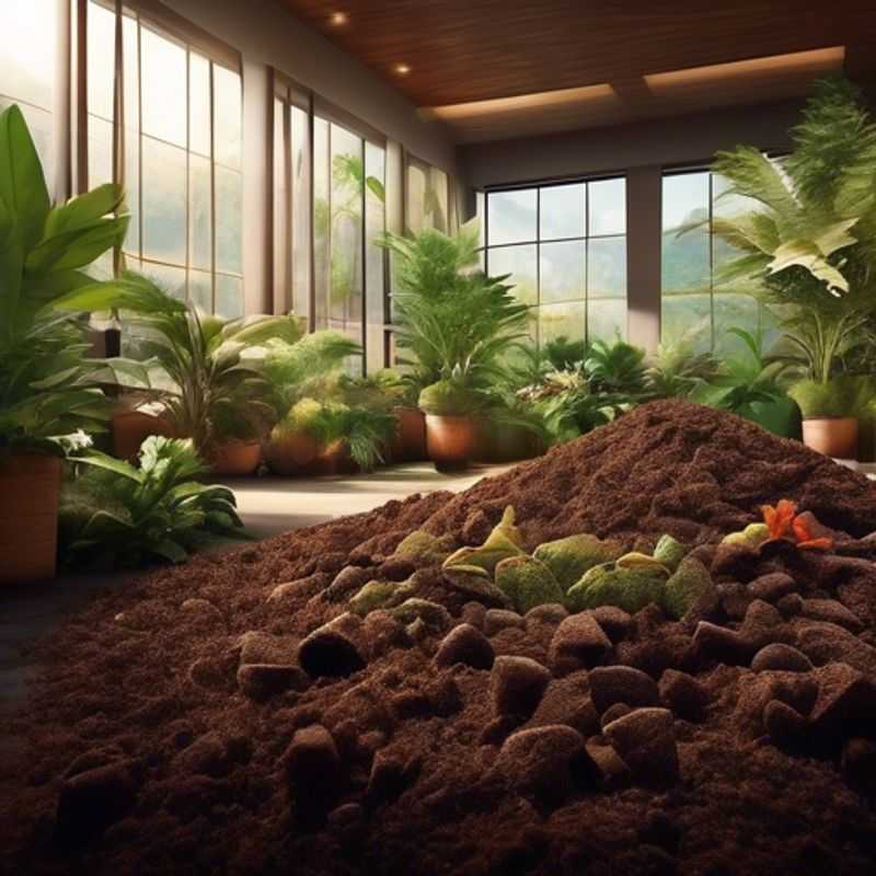 A close-up view of rich, dark indoor plant compost, ready to nourish your houseplants.