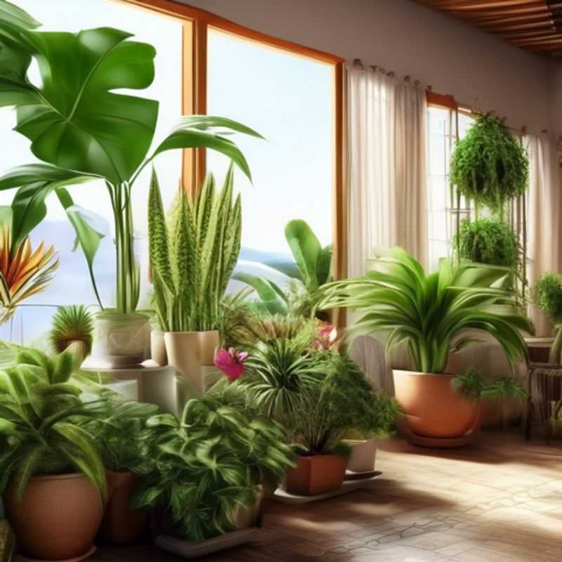 A vibrant collection of houseplants displayed online, showcasing the variety available for purchase.
