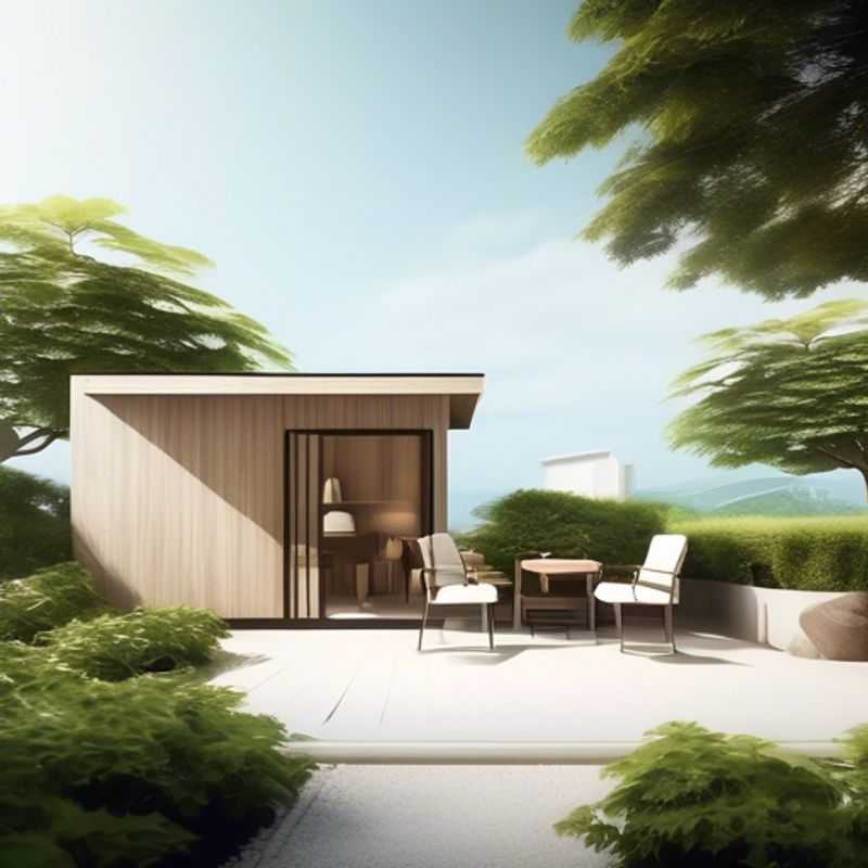 Una oficina pequeña para jardín, ideal para trabajar al aire libre.