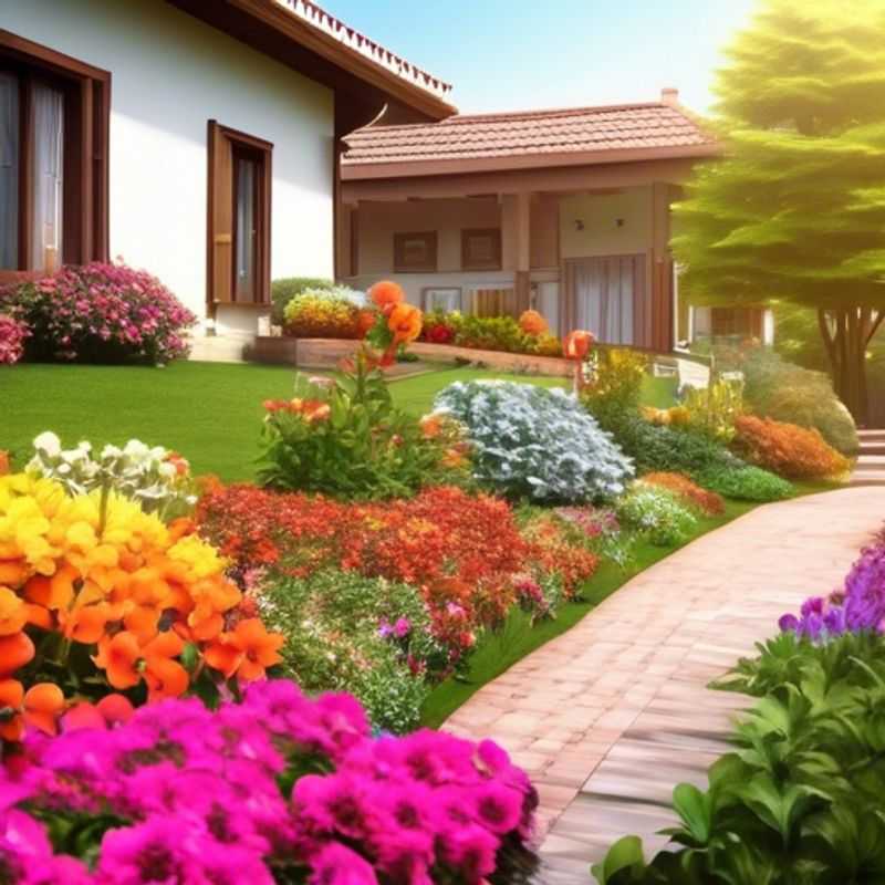 Cantos de flores na frente da casa, um toque de beleza para a sua propriedade.