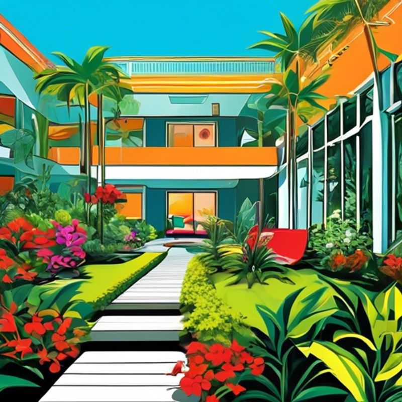 A lush indoor garden filled with vibrant plants.