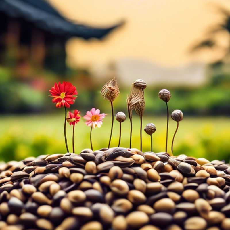 A colorful variety of flower seeds in a packet, ready for planting in a home garden.