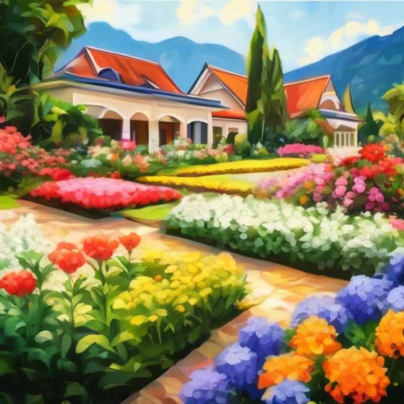Cantos de flores na frente da casa, um toque de beleza para a sua propriedade.