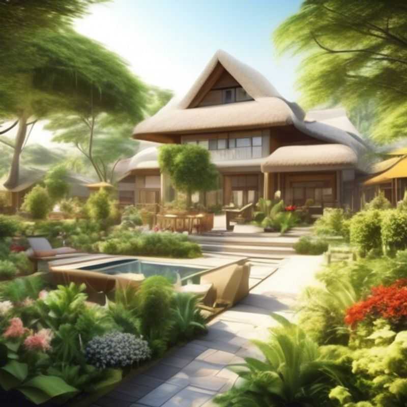 A vibrant, lush garden scene, showcasing the beauty and serenity of garden living.