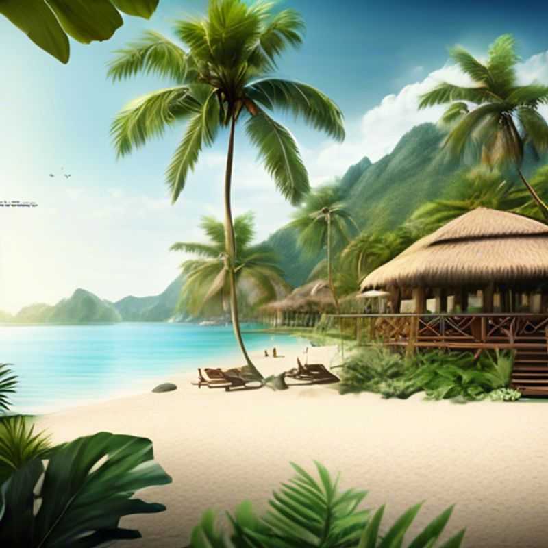 Paysage tropical luxuriant, idéal pour un jardin exotique.