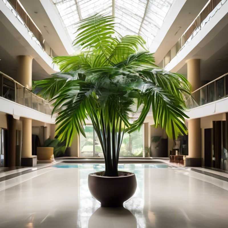 A large indoor plant in a bright living room.