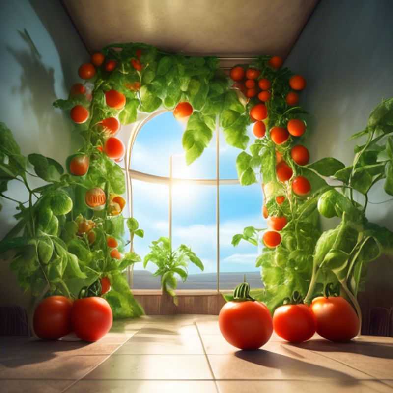 A vibrant indoor tomato plant, ready to bring fresh flavor and greenery to your home.
