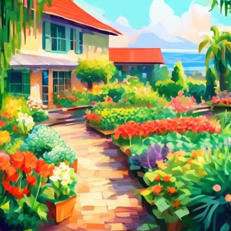A person tending to a lush, green vegetable garden, showcasing the joys and rewards of home gardening.