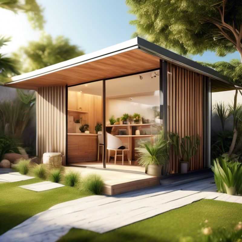 Una oficina pequeña para jardín, ideal para trabajar al aire libre.