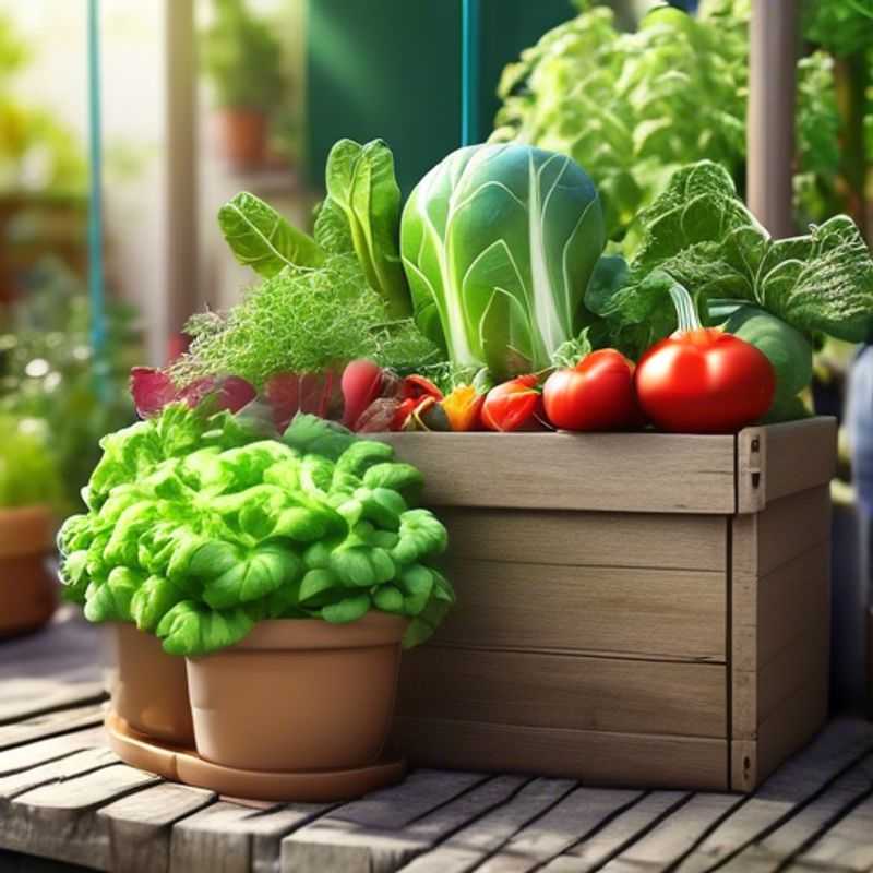 A close-up of a vegetable container garden setup, perfect for beginners.