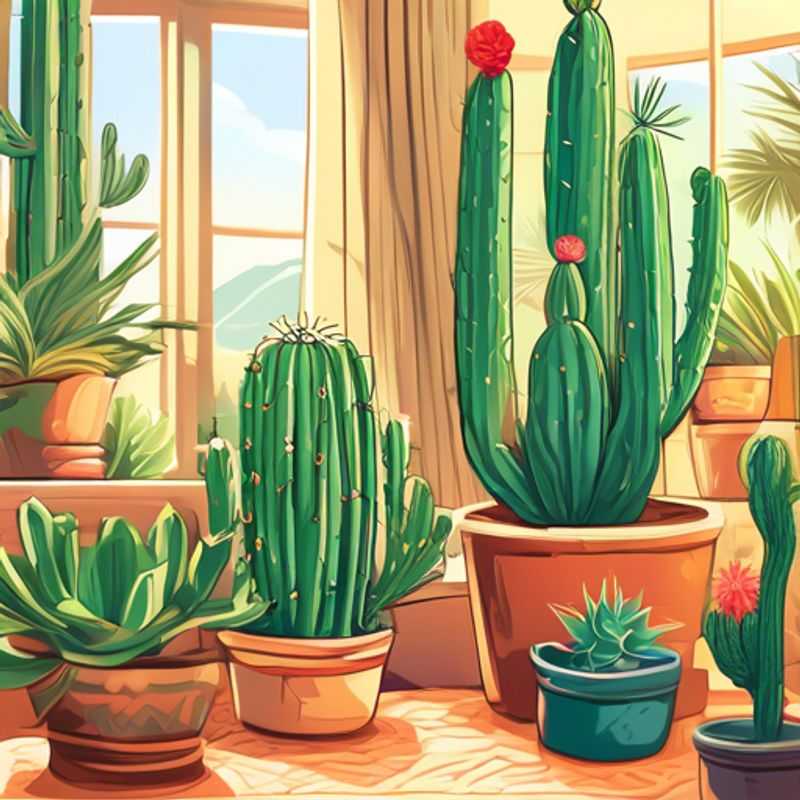 Verschillende soorten cactussen als kamerplanten