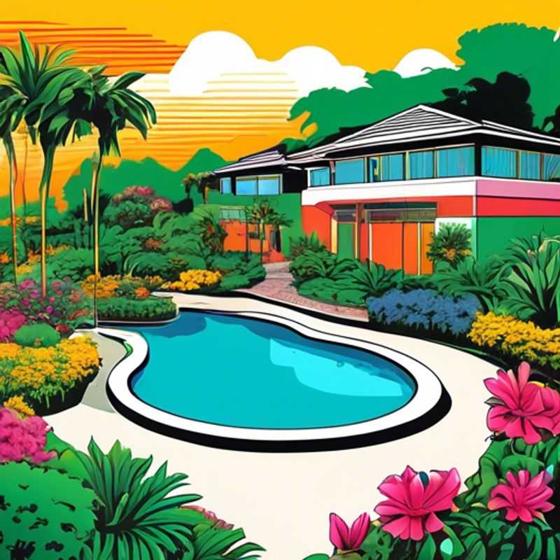 A vibrant, lush garden thriving under the watchful eye of Protect Garden's innovative solutions.